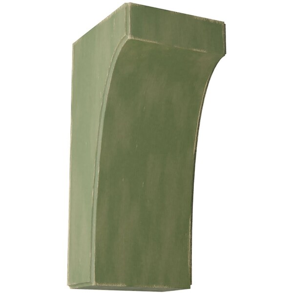 Ekena Millwork 5 1/4"W x 6"D x 12"H Clarksville Wood Vintage Decor Bracket, Restoration Green BKTWD05X06X12CVGR - main